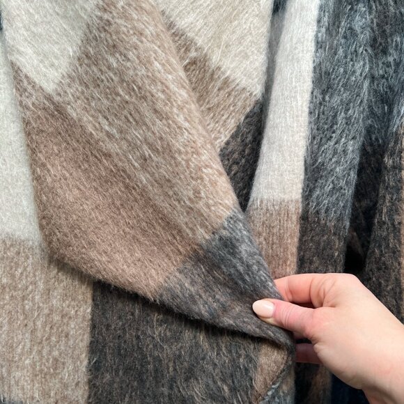 MYNT 1792 Plus Plaid Shawl Collar Coat - 3X - Picture 4 of 9